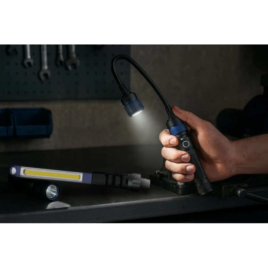 Viking - Torcia LED ricaricabile dimmerabile 3 in 1 LED/5V IPX4 380 lm 2200 mAh