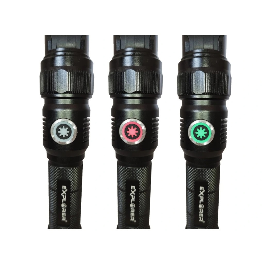 Viking - Torcia LED ricaricabile dimmerabile, LED/5V, IPX4, 1200 lm, 5000 mAh