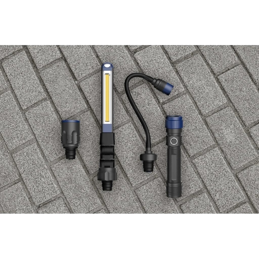 Viking - Torcia ricaricabile a LED 3 in 1 LED/5V IPX4 380 lm 2200 mAh