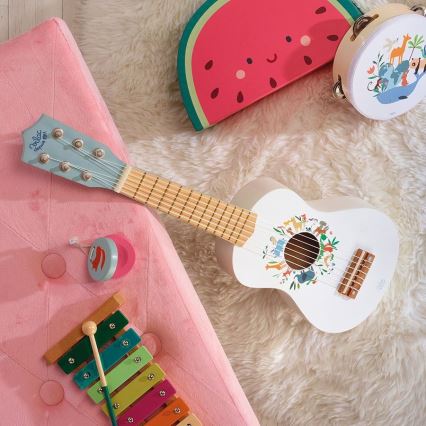 Vilac - Per bambini in legno chitarra Animali del mondo Sarah Betz
