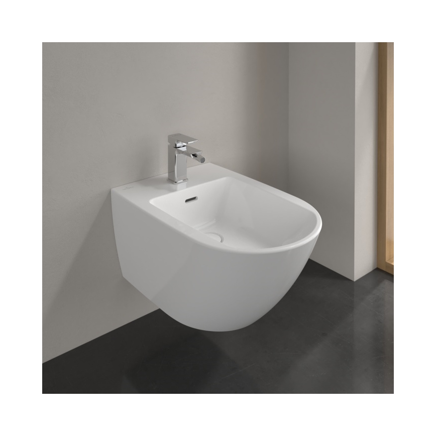 Villeroy & Boch 44700001 - Bidet sospeso SUBWAY 3.0 in ceramica bianca