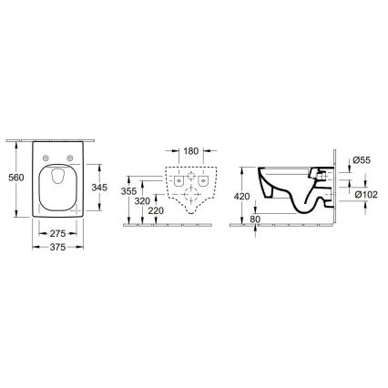 Villeroy & Boch 4633R001 - WC sospeso MEMENTO ceramica/bianca
