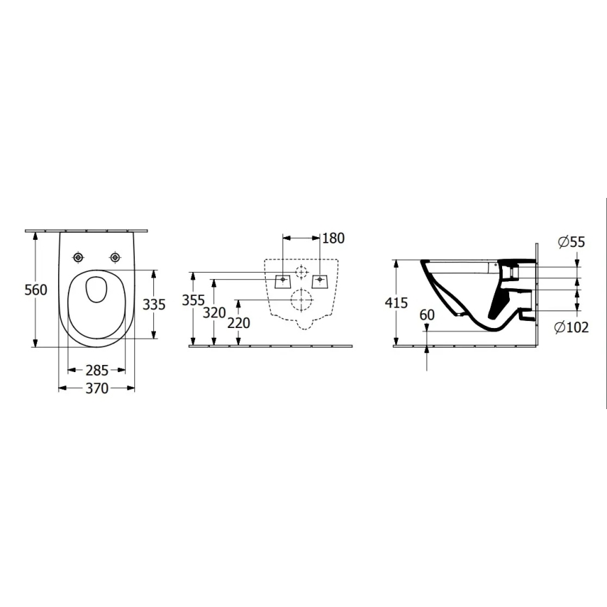 Villeroy & Boch 4670T0R1 - WC sospeso SUBWAY 3.0 ceramica/bianco