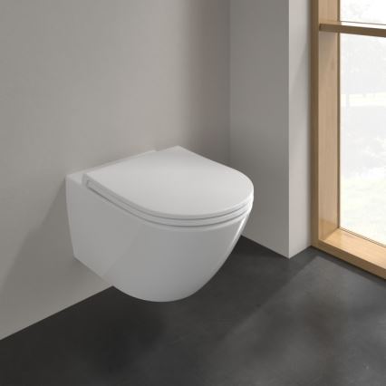 Villeroy & Boch 4670T901 - WC sospeso con sedile SoftClose SUBWAY 3.0, ceramica/bianco