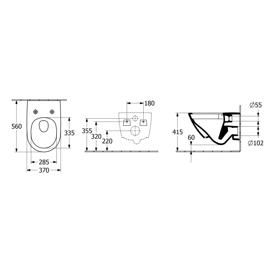 Villeroy & Boch 4670TSR1 - WC sospeso con sedile SoftClose SUBWAY 3.0 ceramica/bianco