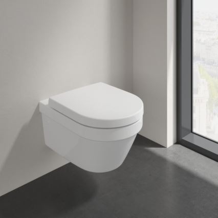 Villeroy & Boch 4694HR01 - WC sospeso con sedile SoftClose ARCHITECTURA ceramica/bianco