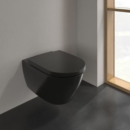 Villeroy & Boch 5614R0R7 - WC sospeso SUBWAY ceramica/nera