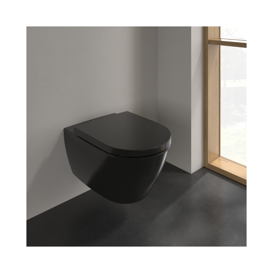 Villeroy & Boch 5614R0R7 - WC sospeso SUBWAY ceramica/nera