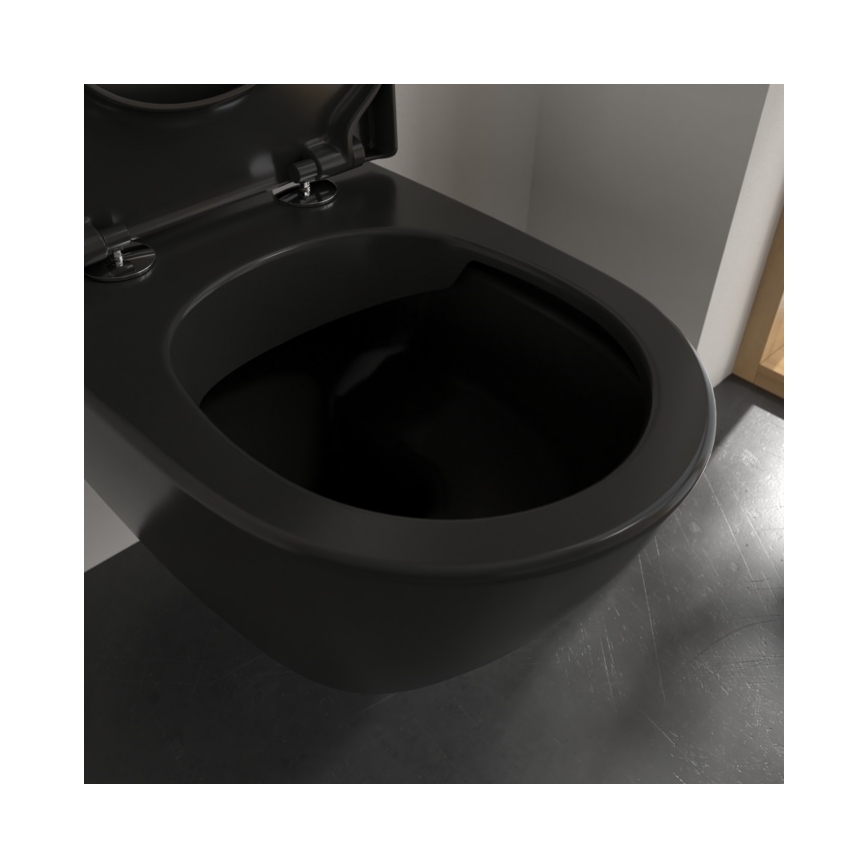 Villeroy & Boch 5614R0R7 - WC sospeso SUBWAY ceramica/nera