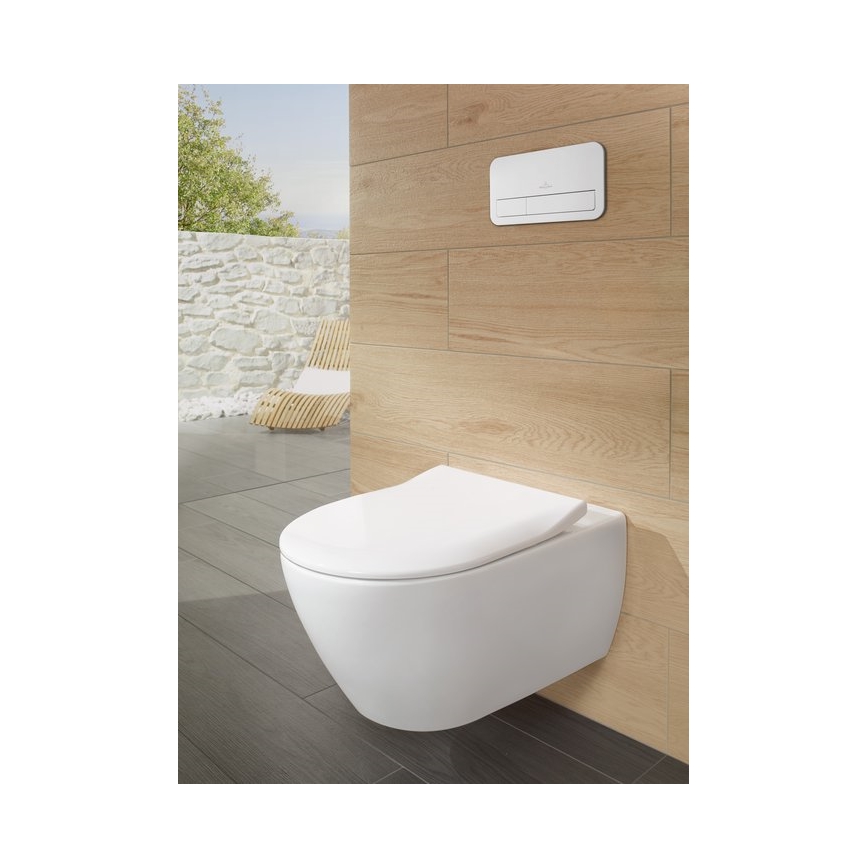 Villeroy & Boch 5614R201 - WC sospeso con sedile SoftClose SUBWAY 2.0 ceramica/bianco
