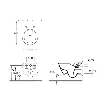Villeroy & Boch 5614R201 - WC sospeso con sedile SoftClose SUBWAY 2.0 ceramica/bianco