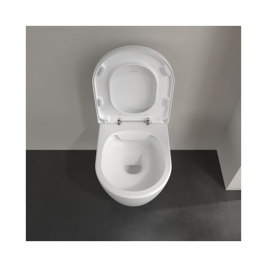 Villeroy & Boch 5656HR01 - WC sospeso con sedile SoftClose AVENTO ceramica/bianco