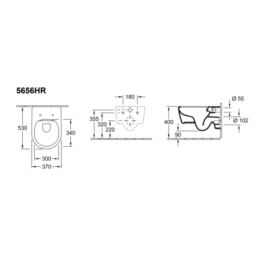Villeroy & Boch 5656HR01 - WC sospeso con sedile SoftClose AVENTO ceramica/bianco