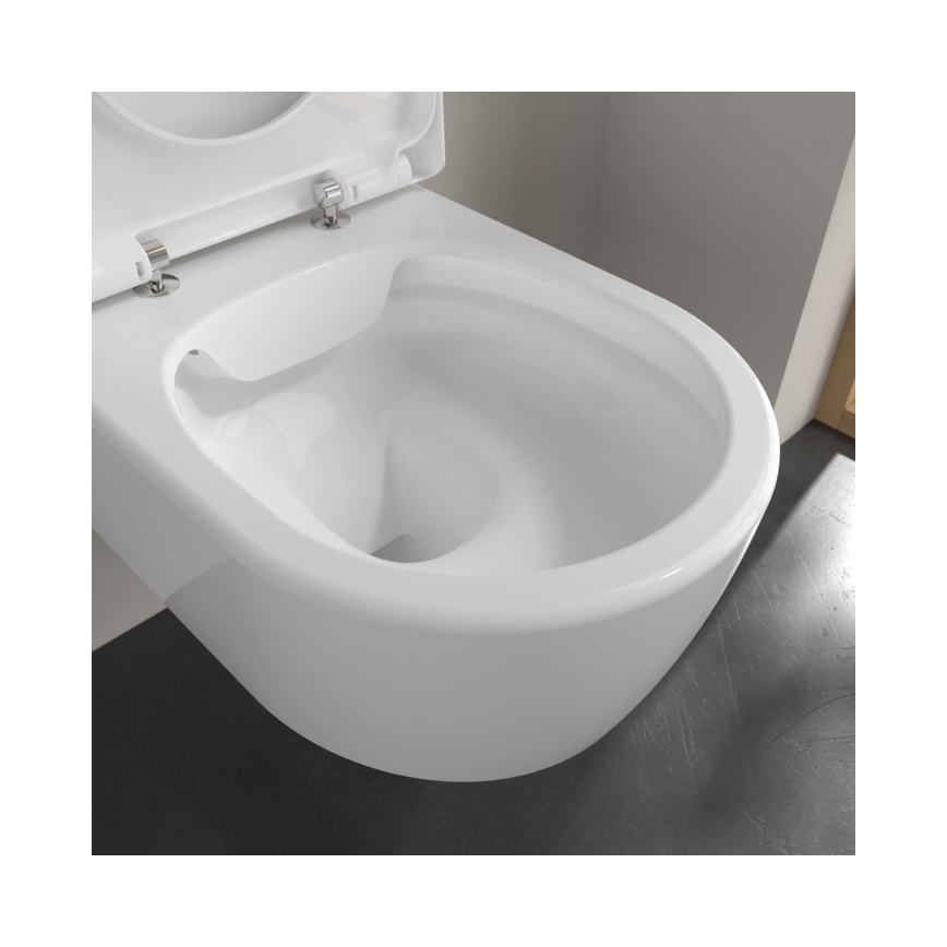 Villeroy & Boch 5656HRR1 - WC sospeso con sedile SoftClose AVENTO, ceramica/bianco