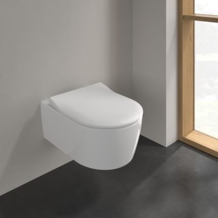Villeroy & Boch 5656RS01 - Vaso sospeso con sedile SoftClose AVENTO, in ceramica, bianco