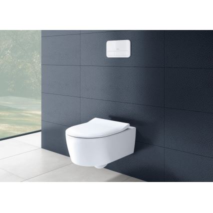 Villeroy & Boch 5656RS01 - Vaso sospeso con sedile SoftClose AVENTO, in ceramica, bianco