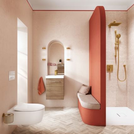 Villeroy & Boch 5656RSR1 - WC sospeso con sedile SoftClose AVENTO ceramica/bianco