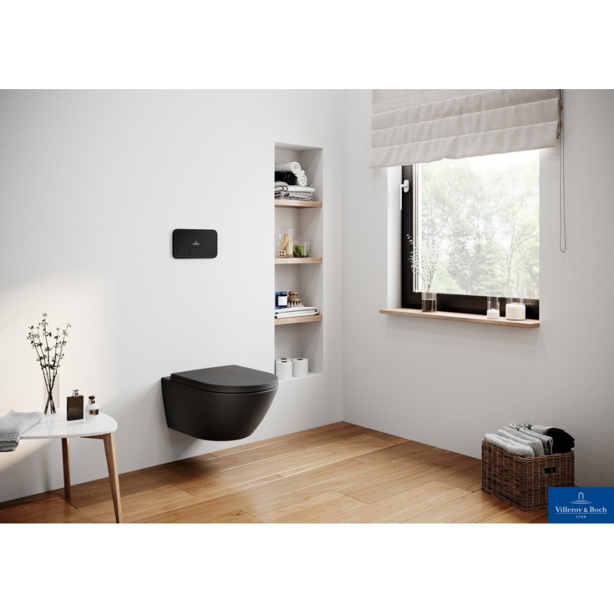 Villeroy & Boch 8M42S1R7 - Sedile WC SoftClose SUBWAY nero