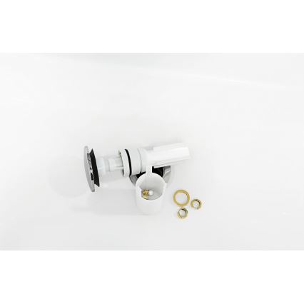 Villeroy & Boch 92198800 - Sifone per lavabo PUSHOPEN cromo lucido/bianco