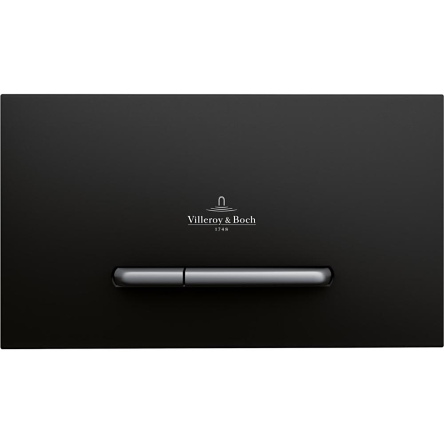 Villeroy & Boch 922169AN - Pulsante di scarico VICONNECT nero opaco/cromo opaco