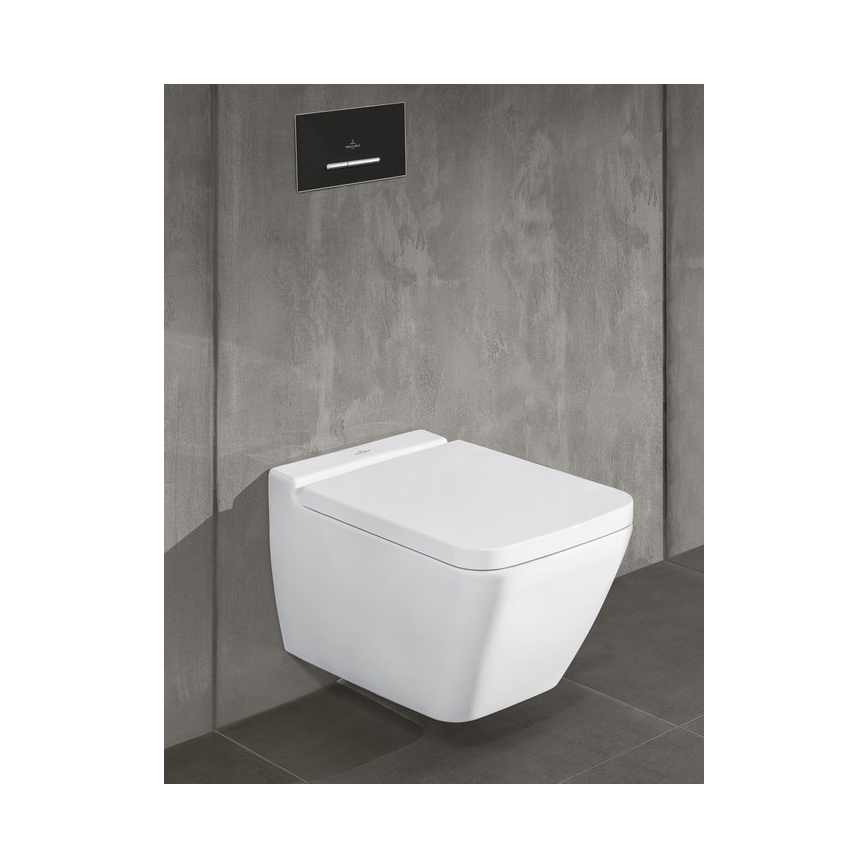 Villeroy & Boch 922169AN - Pulsante di scarico VICONNECT nero opaco/cromo opaco