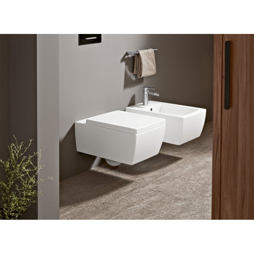 Villeroy & Boch 922169AN - Pulsante di scarico VICONNECT nero opaco/cromo opaco