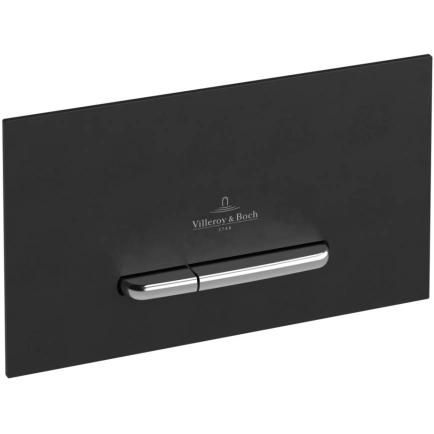 Villeroy & Boch 922169AN - Pulsante di scarico VICONNECT nero opaco/cromo opaco