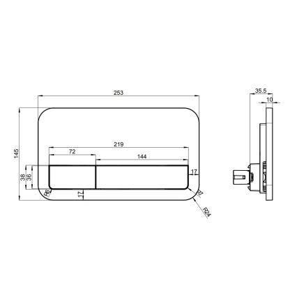 Villeroy & Boch 92249068 - Pulsante di scarico VICONNECT bianco