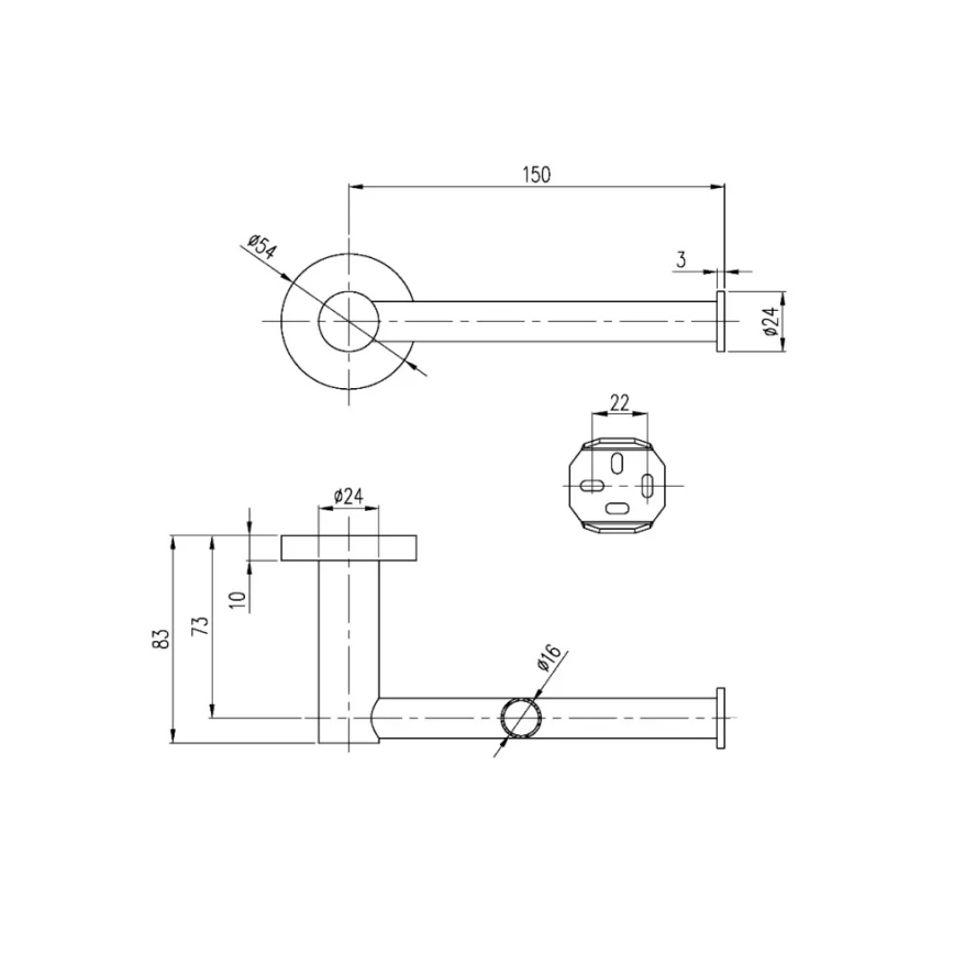 Villeroy & Boch TVA15101400061 - Porta carta igienica ELEMENTS cromo lucido