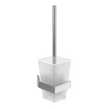 Villeroy & Boch TVA15201700061 - Scopino WC da parete ELEMENTS in vetro/cromo lucido