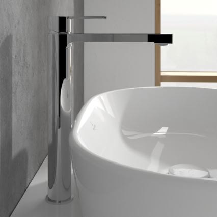 Villeroy & Boch TVW10300500061 - Miscelatore per lavabo + piletta ARCHITECTURA 32,9 cm cromo lucido