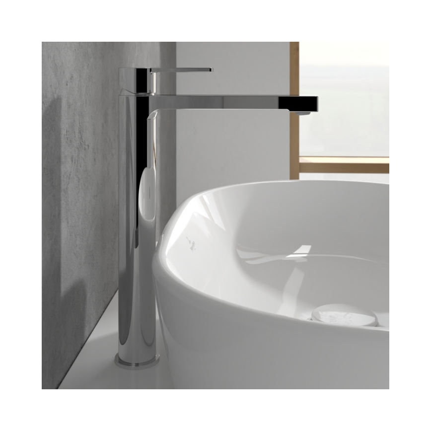 Villeroy & Boch TVW10300500061 - Miscelatore per lavabo + piletta ARCHITECTURA 32,9 cm cromo lucido
