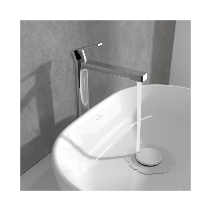Villeroy & Boch TVW10300500061 - Miscelatore per lavabo + piletta ARCHITECTURA 32,9 cm cromo lucido