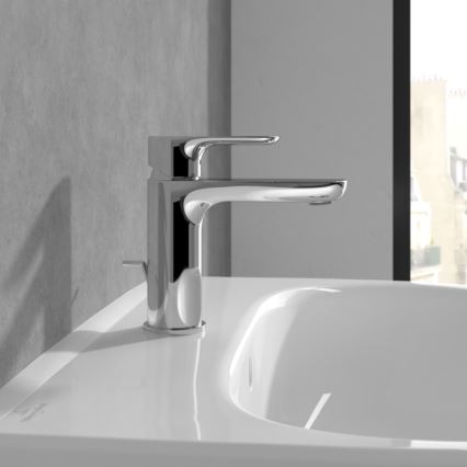 Villeroy & Boch TVW10400400161 - Miscelatore per lavabo O.NOVO 15,5 cm cromo lucido