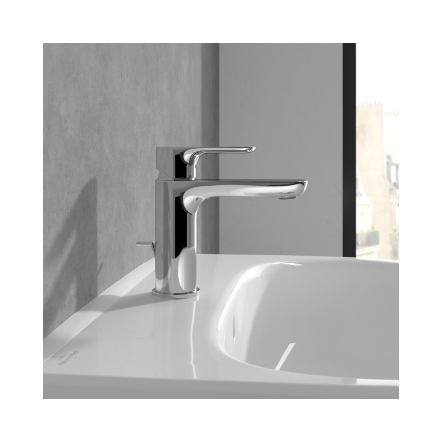 Villeroy & Boch TVW10400400161 - Miscelatore per lavabo O.NOVO 15,5 cm cromo lucido