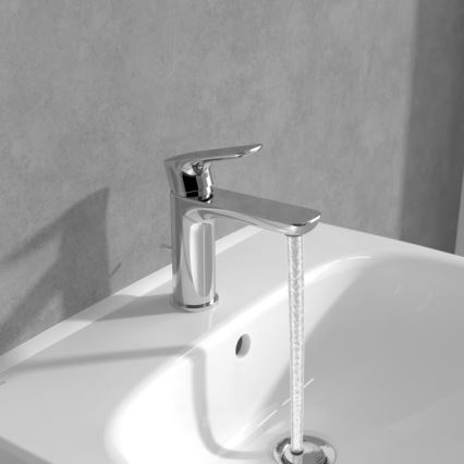 Villeroy & Boch TVW10400400161 - Miscelatore per lavabo O.NOVO 15,5 cm cromo lucido