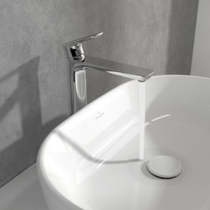 Villeroy & Boch TVW10410511061 - Miscelatore per lavabo + piletta O.NOVO 29,5 cm cromo lucido
