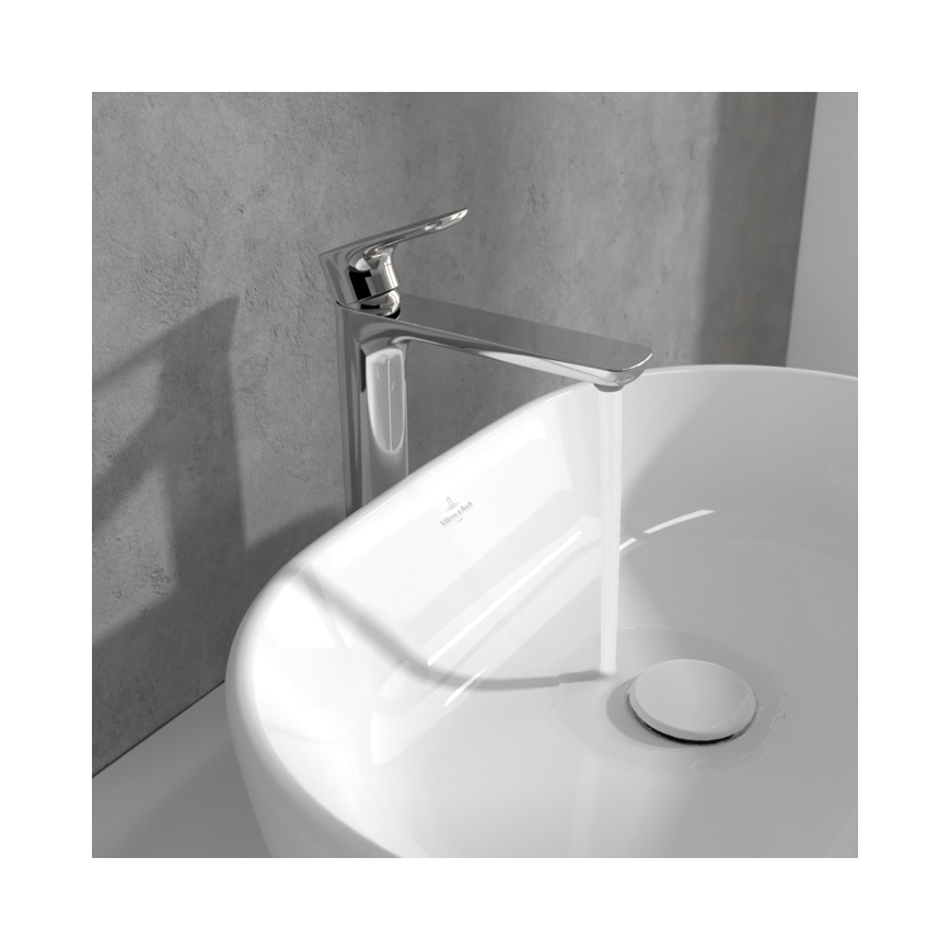 Villeroy & Boch TVW10410511061 - Miscelatore per lavabo + piletta O.NOVO 29,5 cm cromo lucido