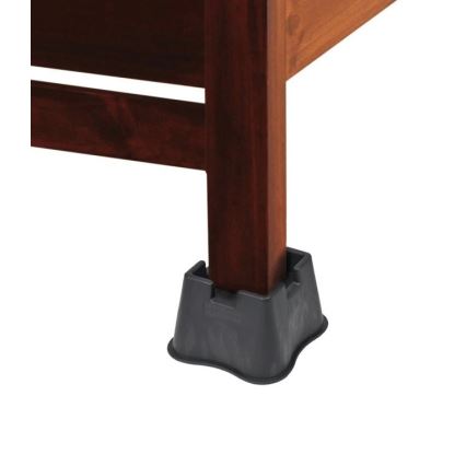 Vitility - Set da 4 rialzi per letto, altezza 7 cm, nero