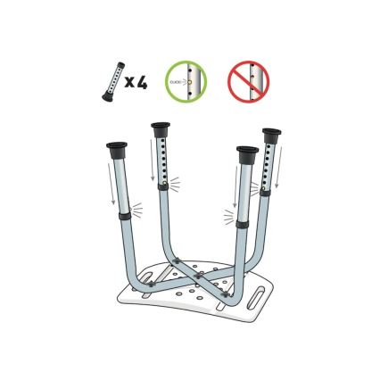 Vitility - Sgabello da doccia 53x49,5 cm bianco