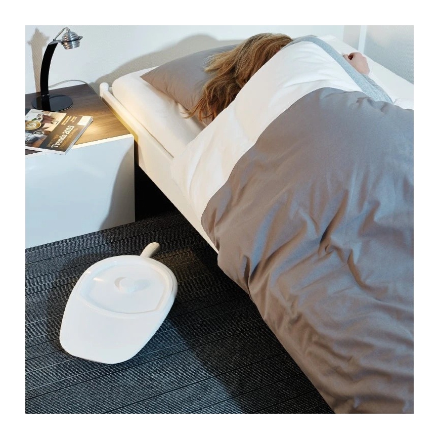 Vitility - Vaso da notte per letto con coperchio bianco