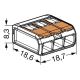 WAGO 221-413 - Morsetto di giunzione COMPACT 3x4 450V arancione