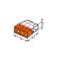WAGO 2273-203 - Morsetto scatola di derivazione COMPACT 3x2,5 450V arancione
