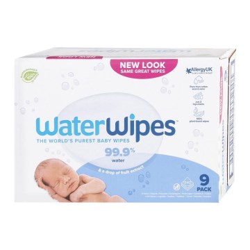 WaterWipes - SET 9x Salviette umidificate senza plastica 60 pz (540 pcs)