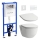 WC sospeso PRO + sedile WC SoftClose PRO + pulsante di scarico DUAL LIS + modulo da incasso + guarnizione isolante