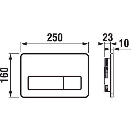 WC sospeso DEEP + sedile WC SoftClose DEEP + pulsante di scarico DUAL + modulo da incasso + guarnizione isolante