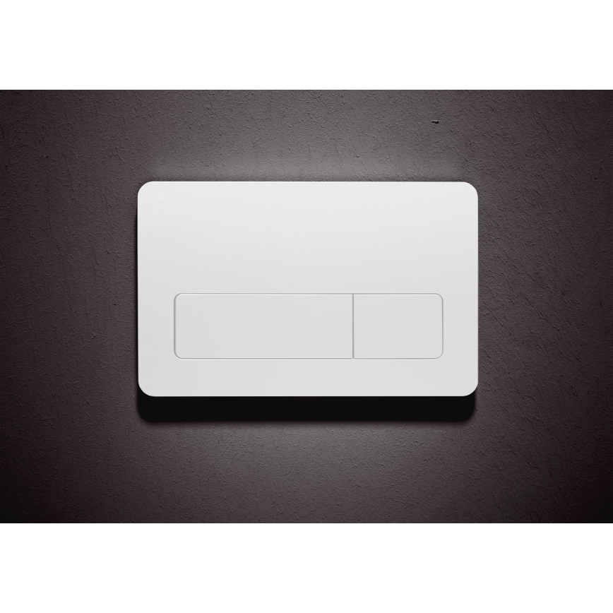 WC sospeso LYRA + sedile WC SoftClose LYRA + placca di comando DUAL + modulo da incasso + guarnizione isolante