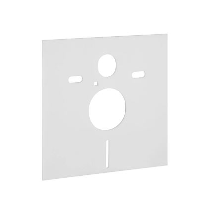 WC sospeso LYRA + sedile WC SoftClose LYRA + placca di comando DUAL + modulo da incasso + guarnizione isolante