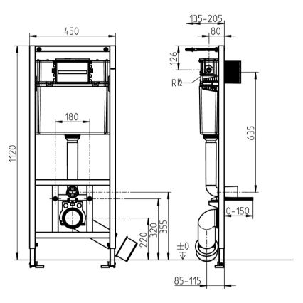 WC sospeso ARCHITECTURA + sedile WC SoftClose ARCHITECTURA + pulsante di scarico VICONNECT + modulo da incasso VICONNECT + guarnizione isolante VICONNECT