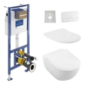 WC sospeso SUBWAY + sedile WC SoftClose SUBWAY + pulsante di scarico VICONNECT + modulo da incasso VICONNECT + guarnizione isolante VICONNECT
